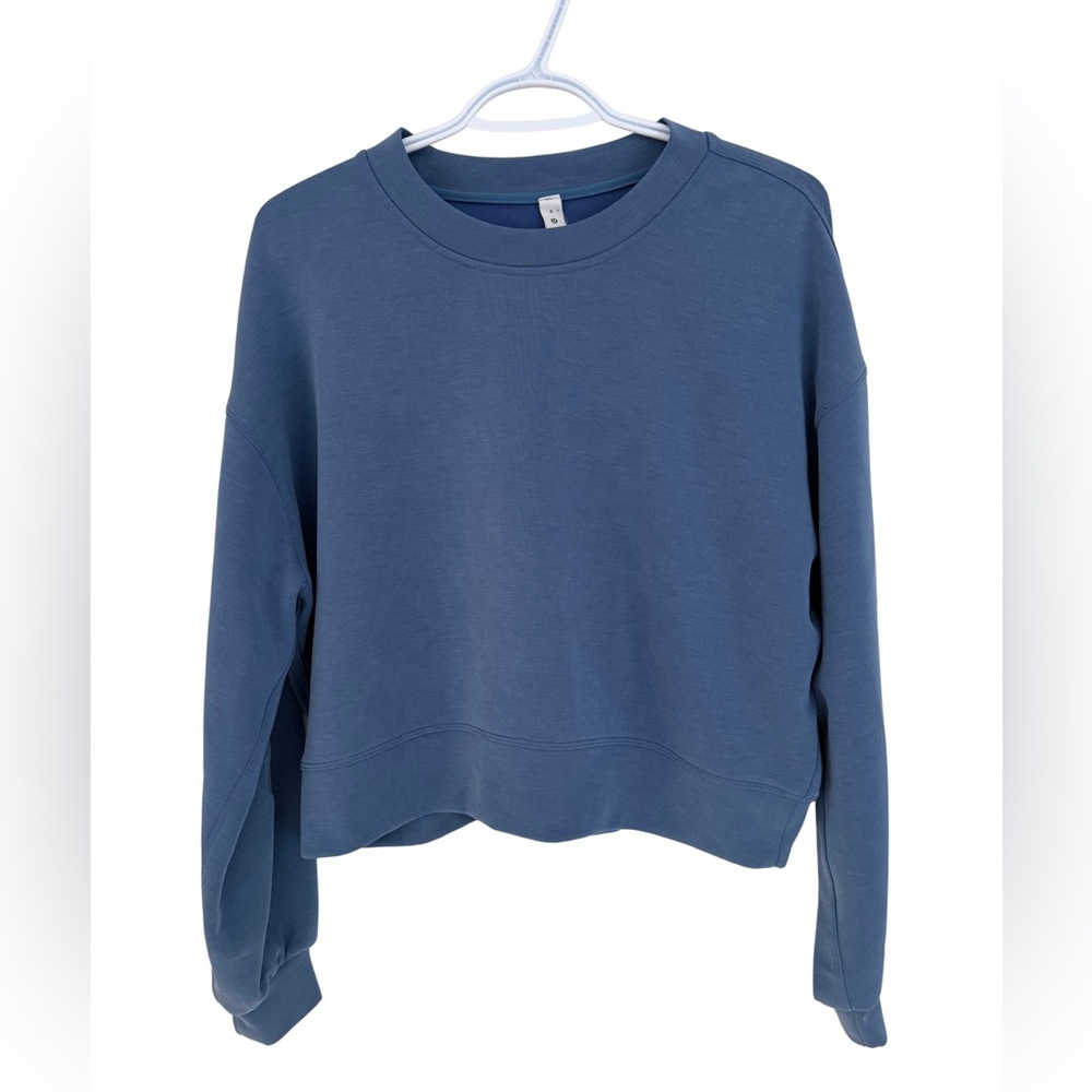 Lululemon Perfectly Oversized Cropped Crew *Softstreme-Mineral Blue